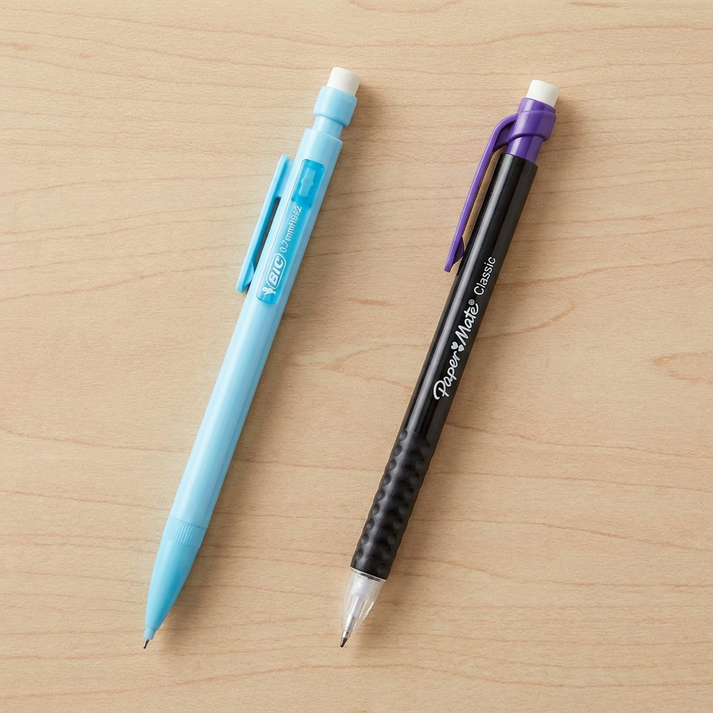 Two common classroom mechanical pencils: where they work best and where they create more work